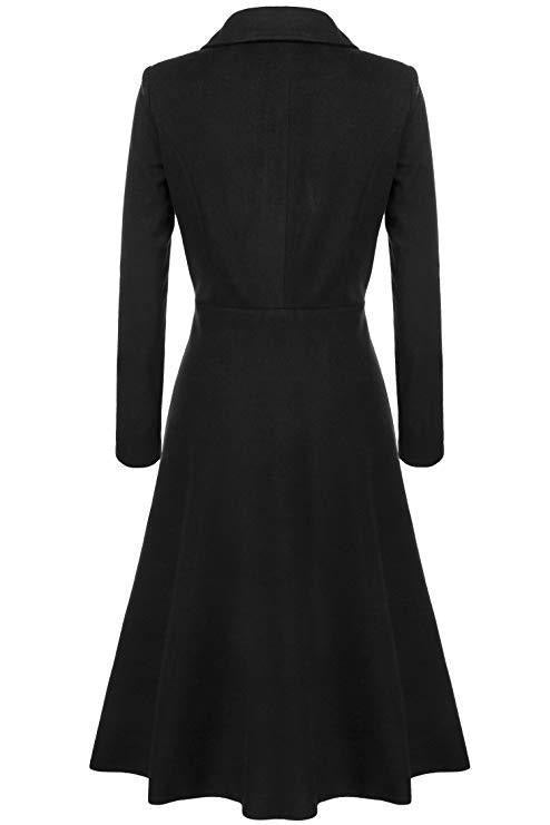Damen Mantel Wolle Elegant Tailliert Klassisch - IdealeKleiden