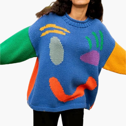 Künstlerischer Strickpullover Gemütlich Abstrakt