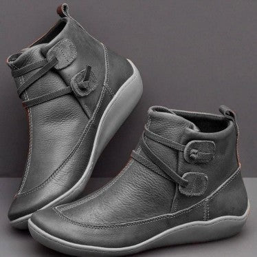 Winter Boots Fleece Lined Faux Leather Soft