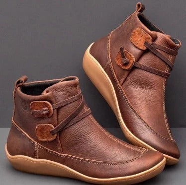 Winter Boots Fleece Lined Faux Leather Soft
