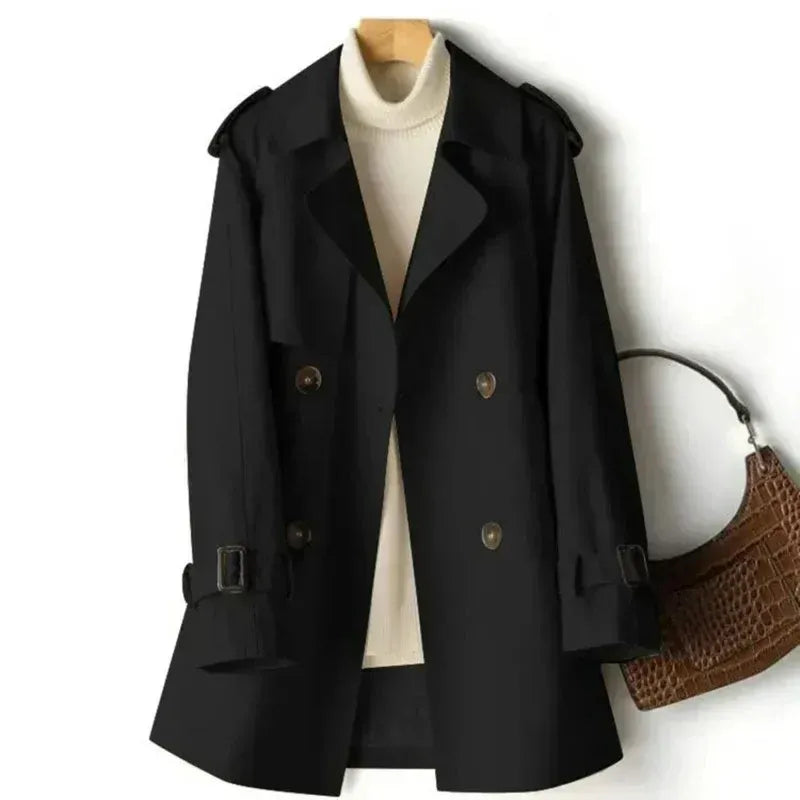 Frauen Trenchcoat Elegант Mit Gürtel - IdealeKleiden