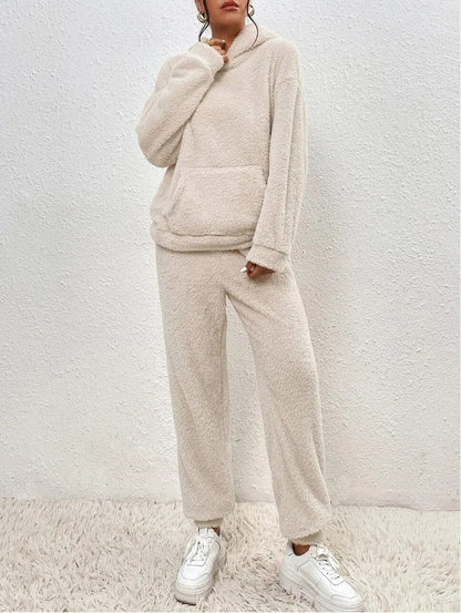 Cozy Lounge Set Teddy Fleece Hoodie