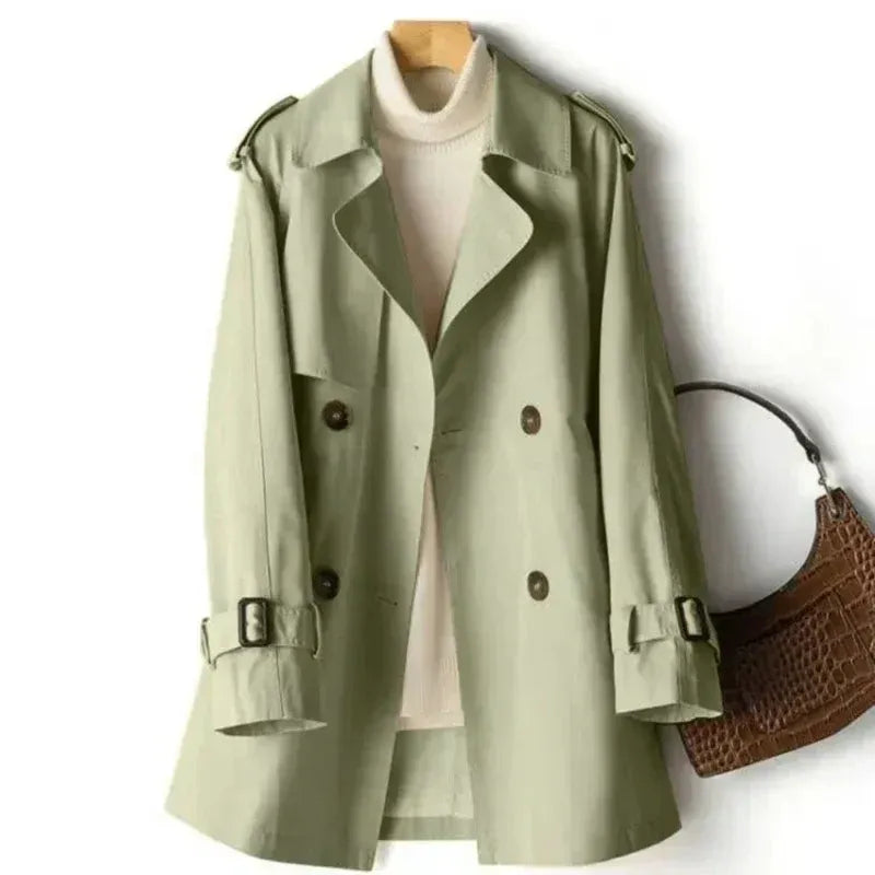 Women's Elegant Trench Coat with Belt