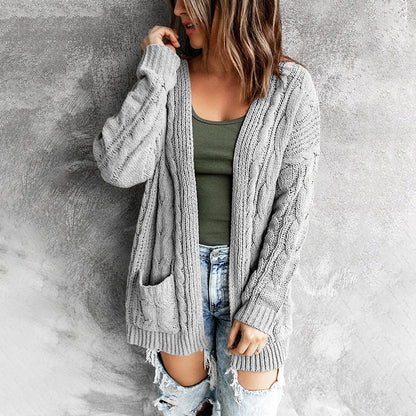 Comfortable Women's Wool Jacket With Pockets