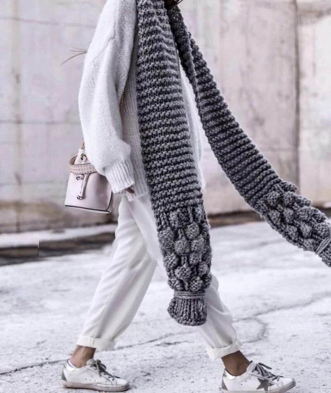 Große Schal Wollmischung Übergröße Strickdesign - IdealeKleiden