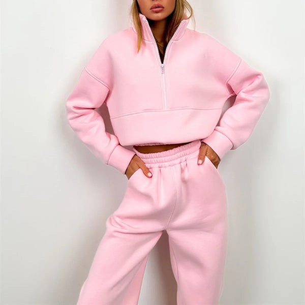 Comfortable Tracksuit Loose Fit High Neck