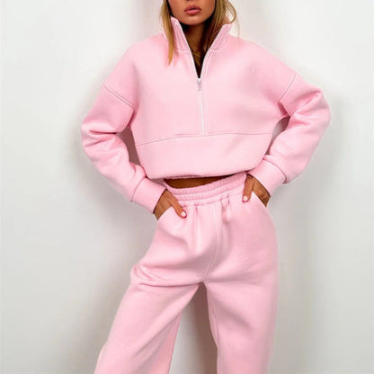 Comfortable Tracksuit Loose Fit High Neck
