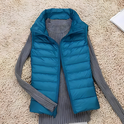 Lightweight women's down vest