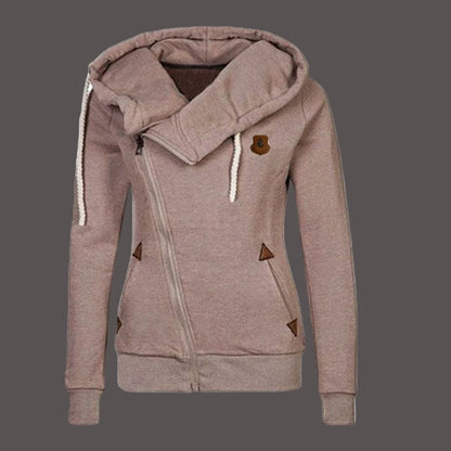 Hooded Jacket Unisex Asymmetrical Modern