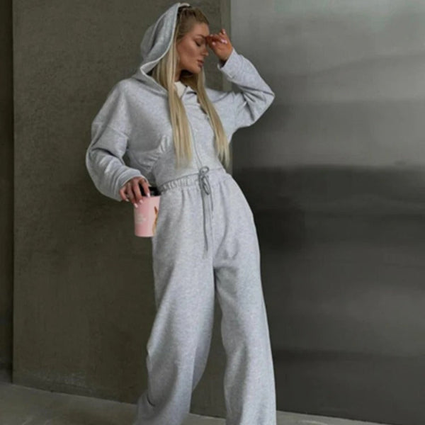 Comfortable Loungewear Set Hoodie Joggers Soft Cotton