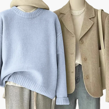 Retro Kleidungsset Japanischer Look - Strickpullover und Blazer