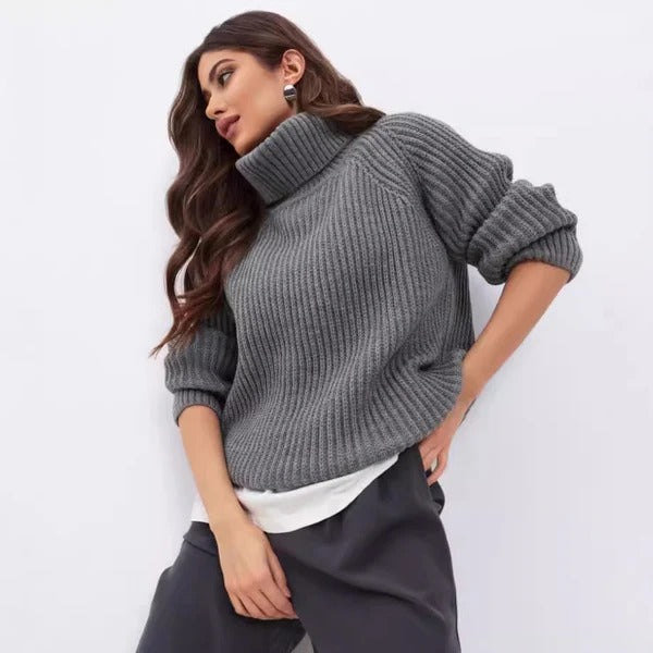 Bequeme Pullover Damen Relaxed Fit Wollmischung