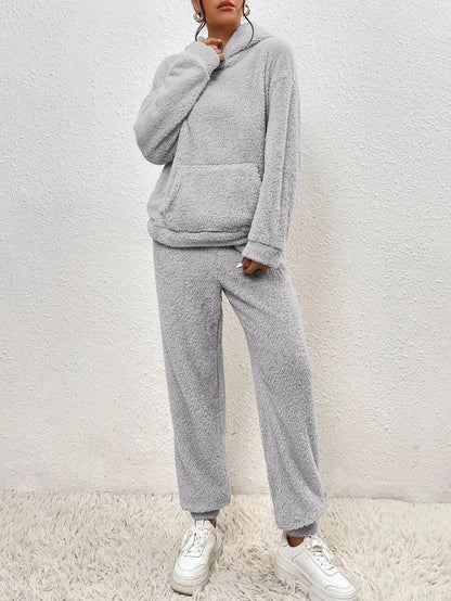 Cozy Lounge Set Teddy Fleece Hoodie
