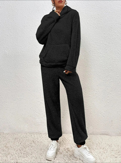 Cozy Lounge Set Teddy Fleece Hoodie