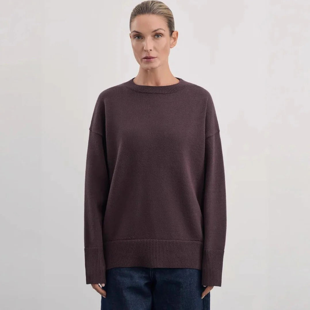 Bequemes Strickkleid Lässig Langärmlig