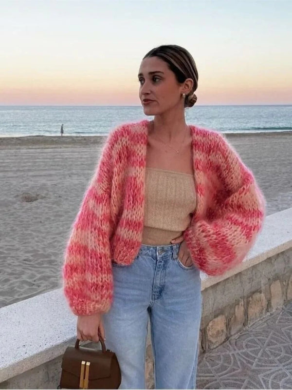 Oversized Open-Front Cardigan