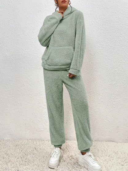 Cozy Lounge Set Teddy Fleece Hoodie