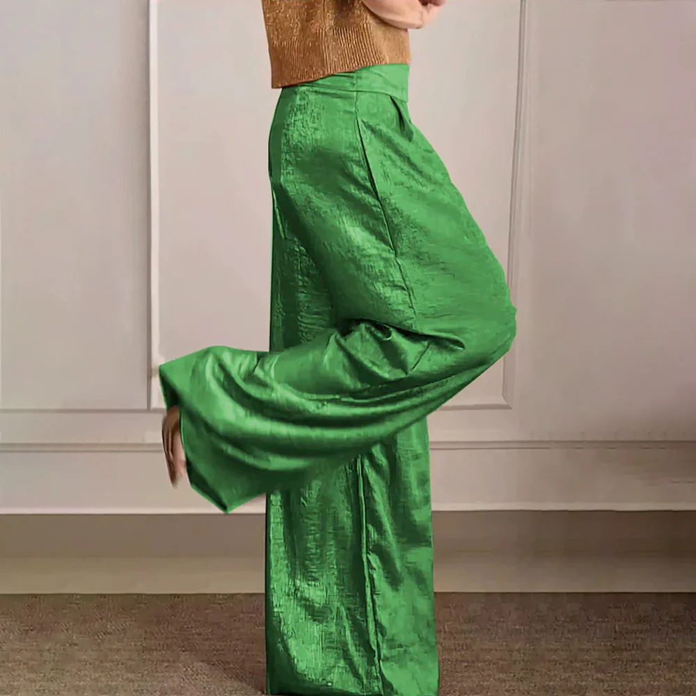 Elegant Maxi Dress High Waist Silky Lightweight