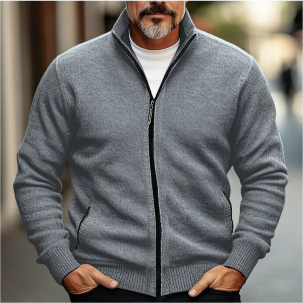 Men's Warm Cardigan With Side Pockets