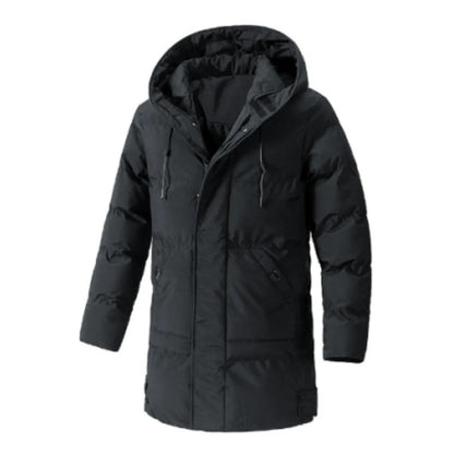 Water-repellent Winter Jacket Hooded Mid-length