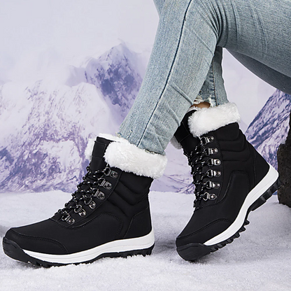 Warme Winterstiefel Fleecegefüttert Wasserabweisend - IdealeKleiden