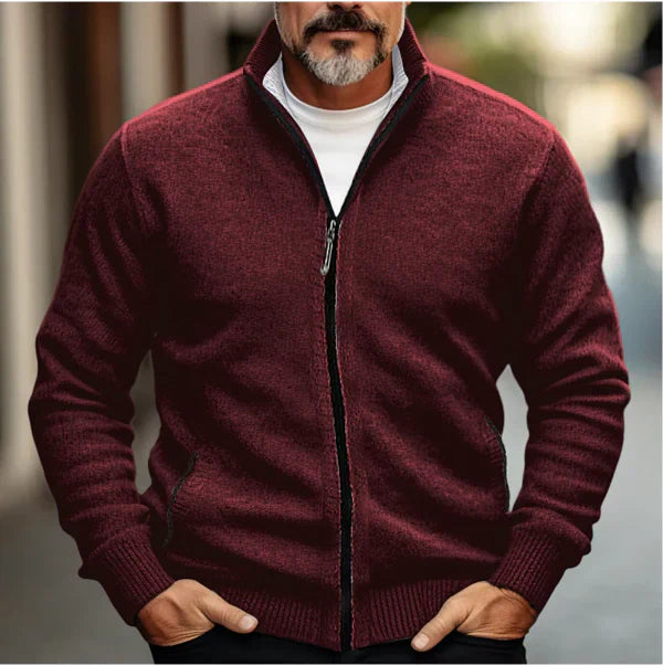 Men's Warm Cardigan With Side Pockets
