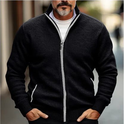 Men's Warm Cardigan With Side Pockets