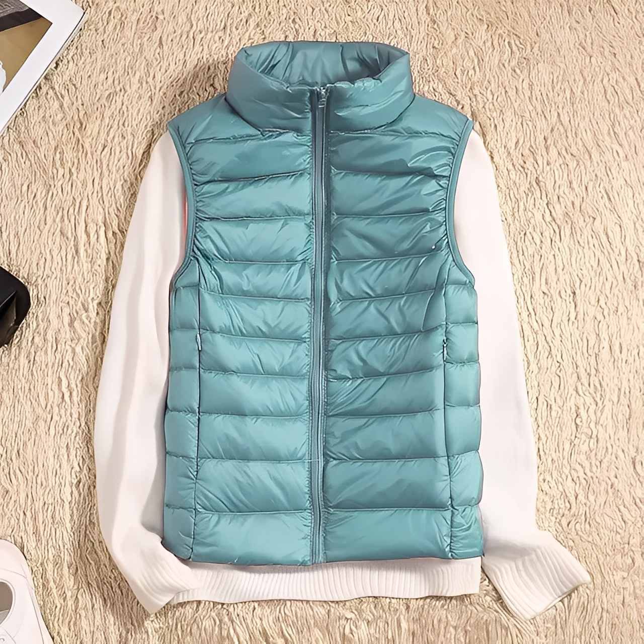 Lightweight women's down vest