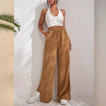 Wide Corduroy Trousers High-Quality Stretchy Comfortable