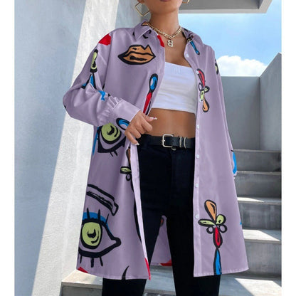 Comfortable Long-Sleeve Shirt with Graphic Print