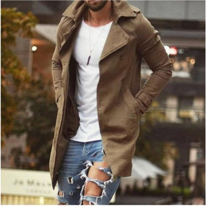 Mantel Damen Slim Fit Mittellang Baumwolle