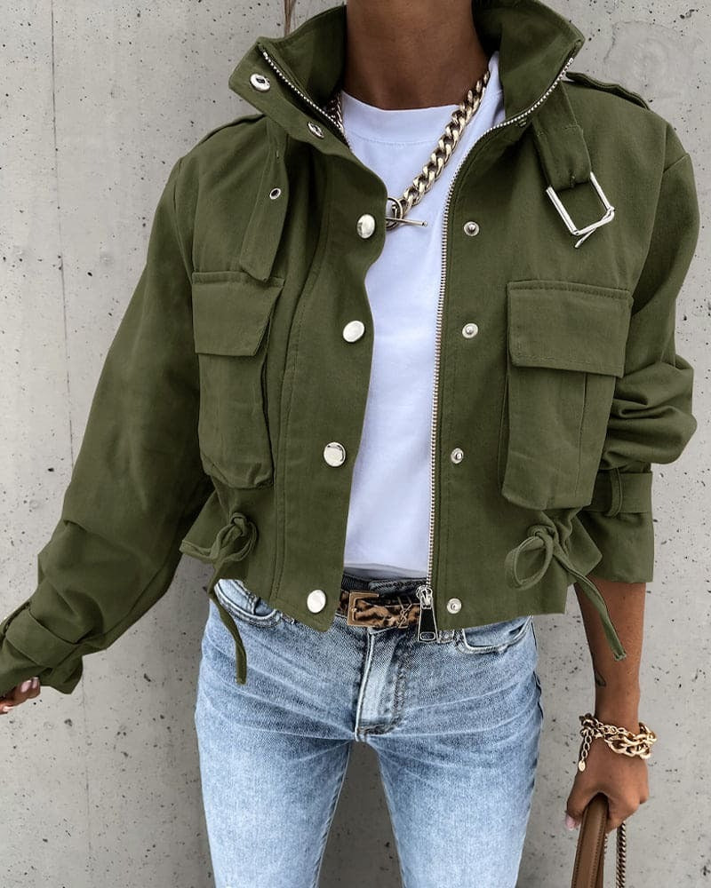 Practical Outdoor Jacket Short Modern Design