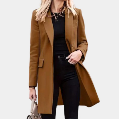 Stylish Women's Mid-Length Elegant Trench Coat