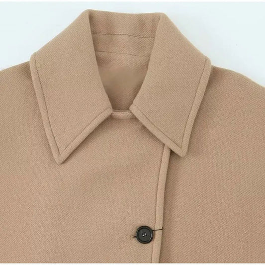 Übergrößen Peacoat Doppelreihen Jacke Damen - IdealeKleiden
