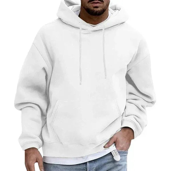 Comfortable Men's Hoodie Plus Size Soft Cotton Kangaroo Pocket Hood