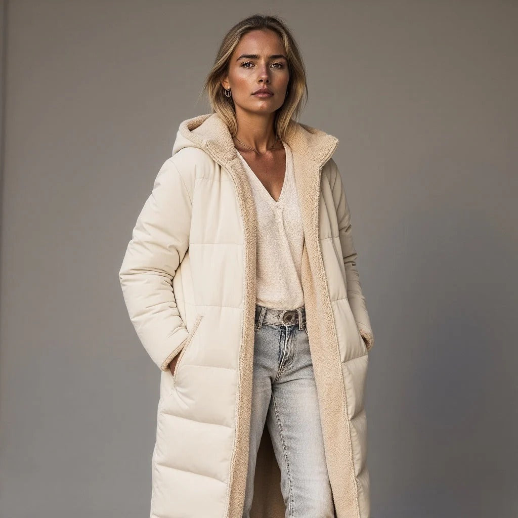 Women's Long Winter Coat, Fleece Lined, Relaxed Fit