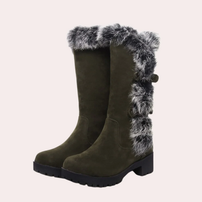 Stylish Dresses | Knee-length Suede Look Faux Fur Trim Buckle Chunky Sole →
Stylish Women's Dress Knee-length Suede Buckle