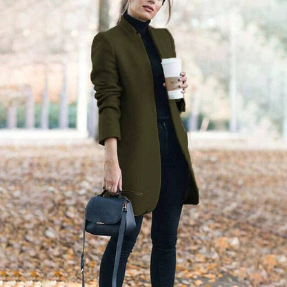 Stylish Women's Coat Long Tailored Elegant Design