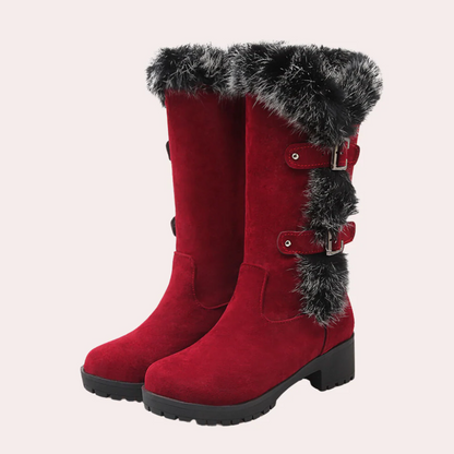 Stylish Dresses | Knee-length Suede Look Faux Fur Trim Buckle Chunky Sole →
Stylish Women's Dress Knee-length Suede Buckle