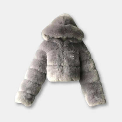 Faux Fur Coat Short Glamorous Elegant