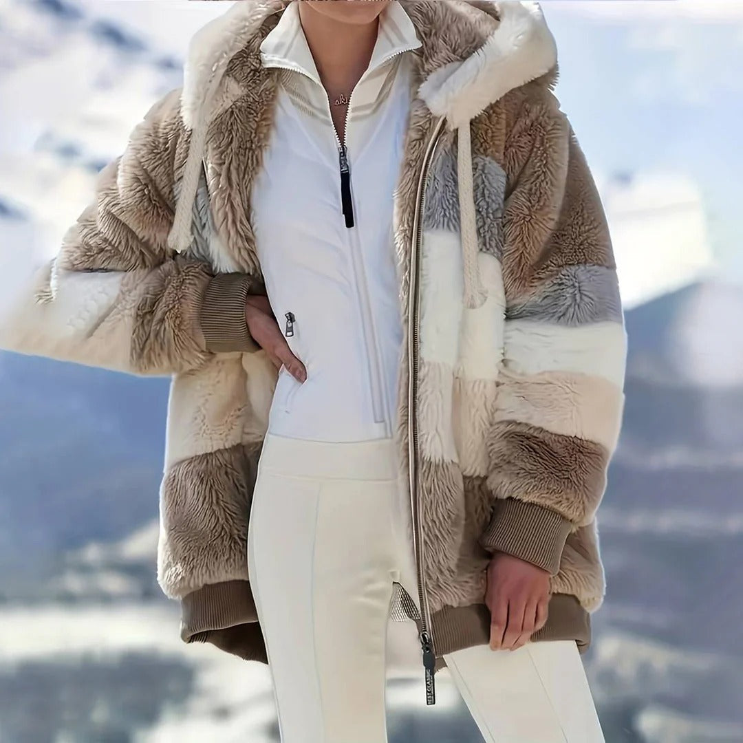 Large Fleece Jacket Oversized Hood Warm