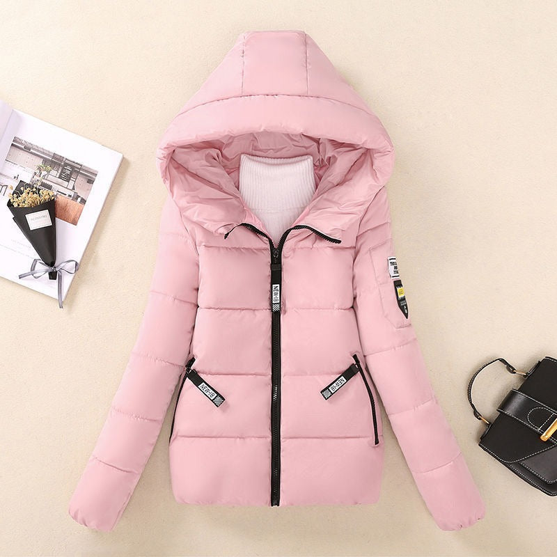 Women's Warm Quilted Winter Jacket with Hood
