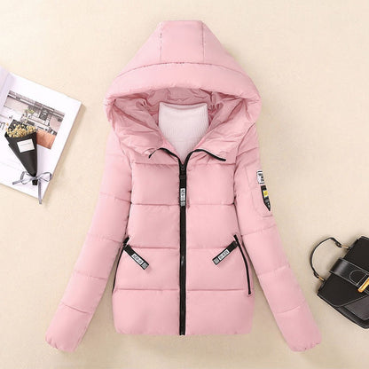 Women's Warm Quilted Winter Jacket with Hood