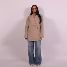 Elegant BlazerRelaxed Fit Cotton Button Closure