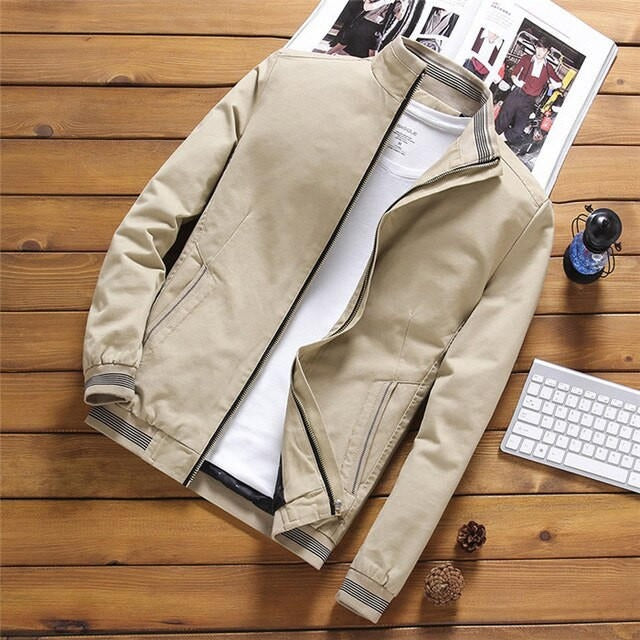 Men's Bomber Jacket Stylish Breathable Casual