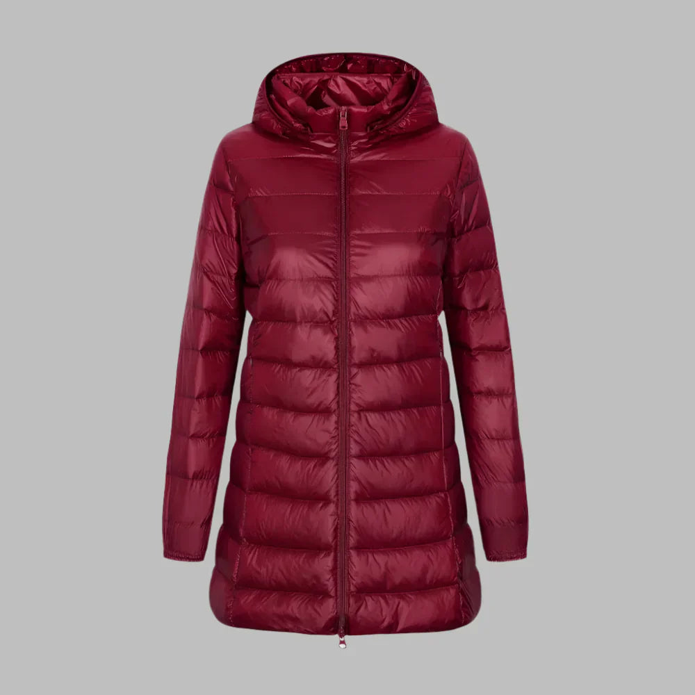 Short Water-Repellent Quilted Jacket With Hood