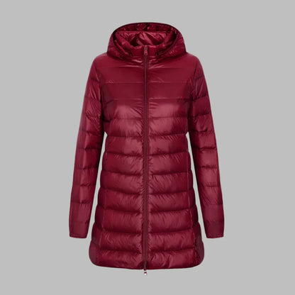 Short Water-Repellent Quilted Jacket With Hood