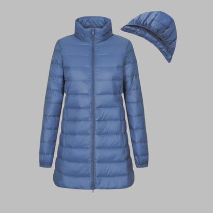 Short Water-Repellent Quilted Jacket With Hood