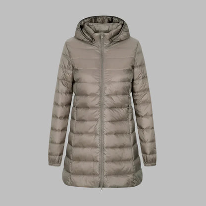 Short Water-Repellent Quilted Jacket With Hood