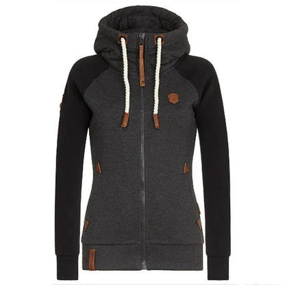 Slim Fit Hoodie with Zipper and Pocket
